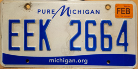 Michigan Originele license plate .