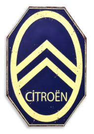 Vintage Citroën Logo Metalen wandbord in reliëf 40 x 60 cm.