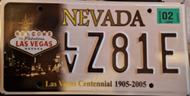 Nevada License Plate –Las Vegas 1905-2005