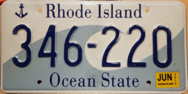 Rhode Island Originele license plate  .