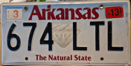 Arkansas Originele license plate  .