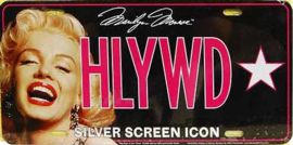Marilyn Monroe HLYWD Silver Screen Icon Metalen wandbord   in reliëf 15 x 30 cm.