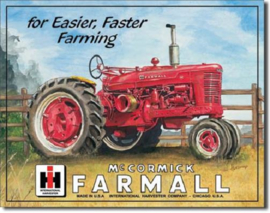 Farmall For Easier Faster Farming Metalen wandbord 31,5 x 40,5 cm.