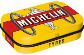 Michelin Tyres Bidendum Yellow  Mint boxje 4 x 6 x 1,6 cm.