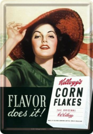 Kellogg's Flavor Metalen Postcard 10 x 14 cm.