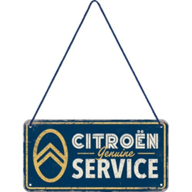 Citroën Service. Metalen wandbord 10 x 20 cm.