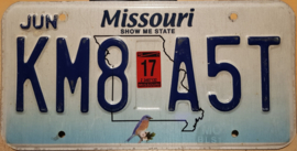 Missouri  Originele license plate .