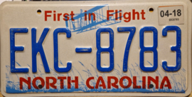 North Carolina license plate (Kentekenplaat).