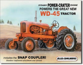 Allis- Chalmers Model WD-45  Metalen wandbord 31,5 x 40,5 cm.