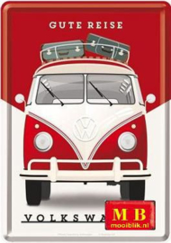 VW T1 Bulli Metalen Postcard 10x14 cm