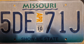 Missouri  Originele license plate .