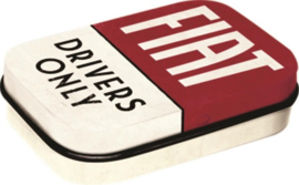 Fiat Drivers Only.  Mintboxje 4 x 6 x 1,6 cm.