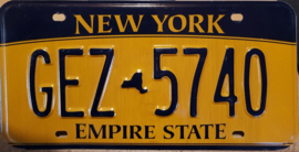 New York Originele license plate .