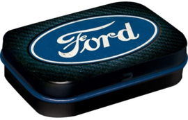 Ford Logo Bleu Shine.  Mintboxje 4 x 6 x 1,6 cm.