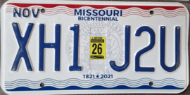 Missouri  Originele license plate .