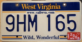 West Virginia. Originele license plate .