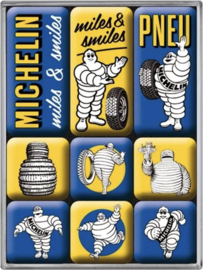Michelin Logo Evolution. Koelkastmagneten set a 9 st.