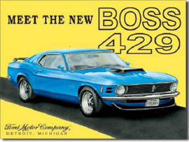 Mustang The Boss 429 Metalen wandbord 31,5 x 40,5 cm.