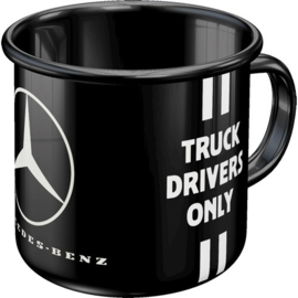 Daimler Truck Drivers Only. Emaille Drinkbeker