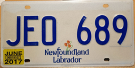 Newfoundland & Labrador Originele Canadese license plate (Kentekenplaat).