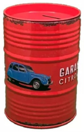 Citroën​​ 2CV Garage. Money Box Oil Barrel .