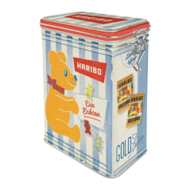 Haribo Die Echten.  Bewaarblik met clipsluiting.