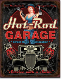 Hot Rod Garage - Pistons Metalen wandbord 31,5 x 40,5 cm.