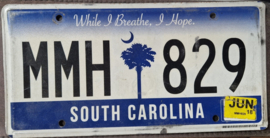 South Carolina Originele license plate  .