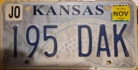Kansas Originele license plate (kentekenplaat).