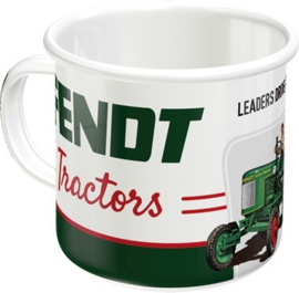 Fendt Emaille Drinkbeker H 8  Ø 8 cm