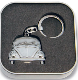 VW Beetle  Sleutelhanger Kleur Vintage zilver .