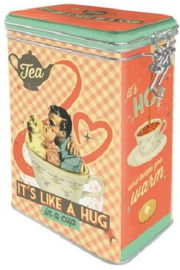 Tea It's Like A Hug Bewaarblik met clipsluiting.