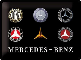 Mercedes-Benz Evolution Metalen wandbord in reliëf 30 x 40 cm .