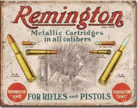 Remington Since 1816  Metalen wandbord 31,5 x 40,5 cm.