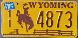 Wyoming Originele License Plate – Authentiek en Uniek!