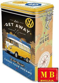 VW T1 Bulli Lets Get Away  Bewaarblik met beugelsluiting