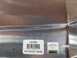 Jack Daniel's Bottle .  Aluminium wandbord 77,5 x 24,5 cm.