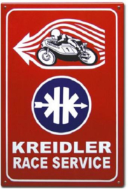 Kreidler Race Service Emaillebord 40 x 60 cm.