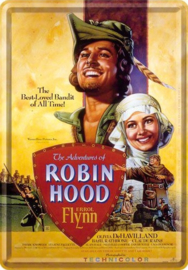 Robin Hood..   Metalen Postcard 10 x 14 cm.