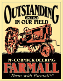 Farmall - Outstanding Metalen wandbord 31,5 x 40,5 cm.