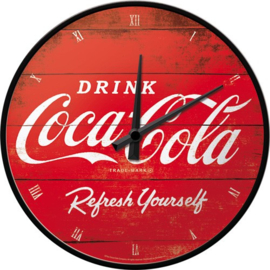 Coca Cola Refresh Yourself  Wandklok 31 cm