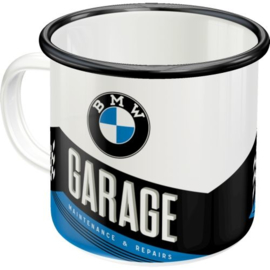 BMW Garage. Emaille Drinkbeker