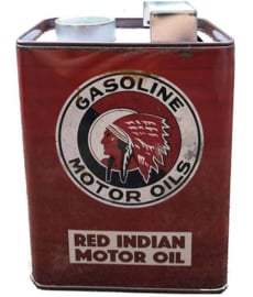 Red Indian Motor Oil..  Spaarpot in oliekan uitvoering.
