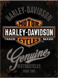 Harley Genuine. Koelkastmagneet 8 cm x 6 cm.