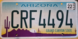 Arizona. Originele license plate .