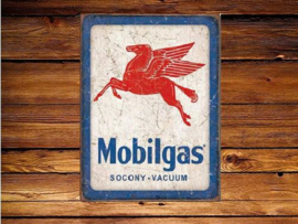 Mobilgas Metalen wandbord 31,5 x 40,5 cm.