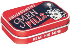 Men Pills.  Mint boxje 4 x 6 x 1,6 cm.