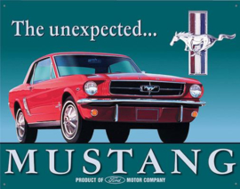 Mustang The Unexpected Metalen wandbord 31,5 x 40,5 cm.