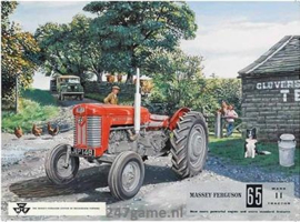 Massey Ferguson 65  Metalen wandbord 30 x 40 cm.