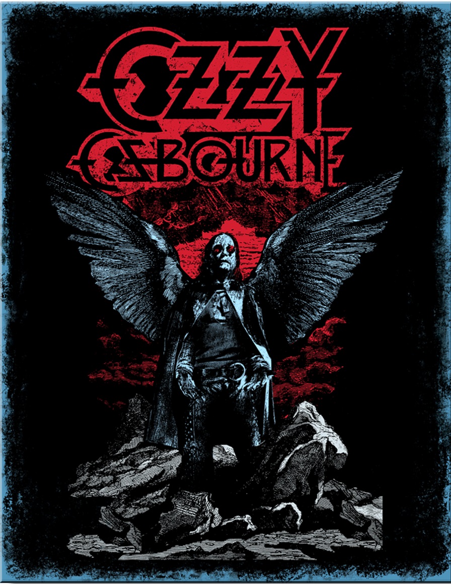 Ozzy Osborne Wings. Metalen wandbord 31,5 x 40,5 cm.